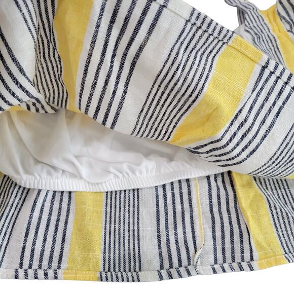 IRIS Juniors Linen Blend Striped Crop Top Juniors Summer Juniors XL - Picture 4 of 7